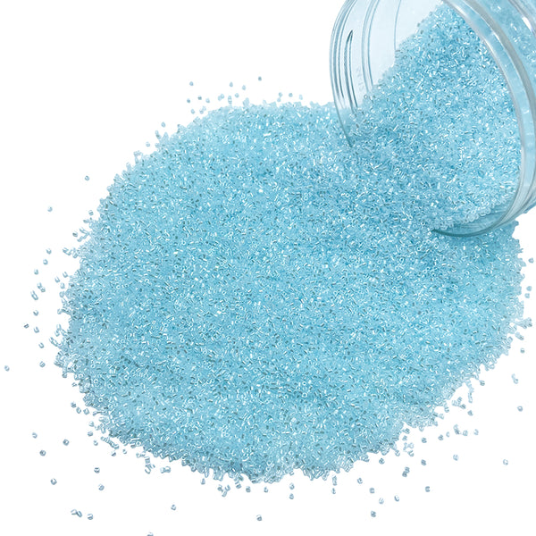 Miyuki Microcut Glass Beads Luster 1mm, Sky Blue, 100 Grams