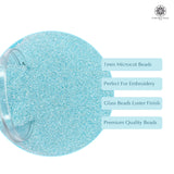 Miyuki Microcut Glass Beads Luster 1mm, Sky Blue, 100 Grams