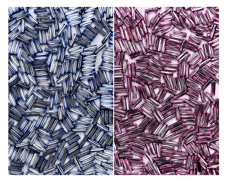 Embroidery Beads, Twisted Metallic Cylinder Shape Beads Mix 10mm, Blue+Dark Blue (200 Pieces) Making Embroidery Craft DIY Work Jewellery, Necklace, Bracelet, Single Hole Metallic Cylinder Shape Beads