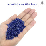 Miyuki Microcut Glass Beads Luster 1mm, Royal Blue, 100 Grams