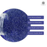 Miyuki Microcut Glass Beads Luster 1mm, Royal Blue, 100 Grams