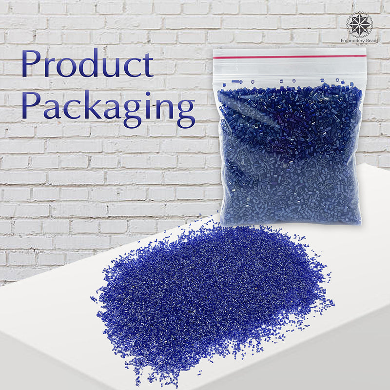 Miyuki Microcut Glass Beads Luster 1mm, Royal Blue, 100 Grams