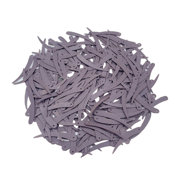 Sword Shape Flat Matte Sequins 34x5mm, 100 Grams - Dark Brown