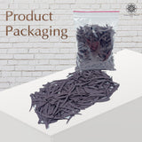 Sword Shape Flat Matte Sequins 34x5mm, 100 Grams - Dark Brown