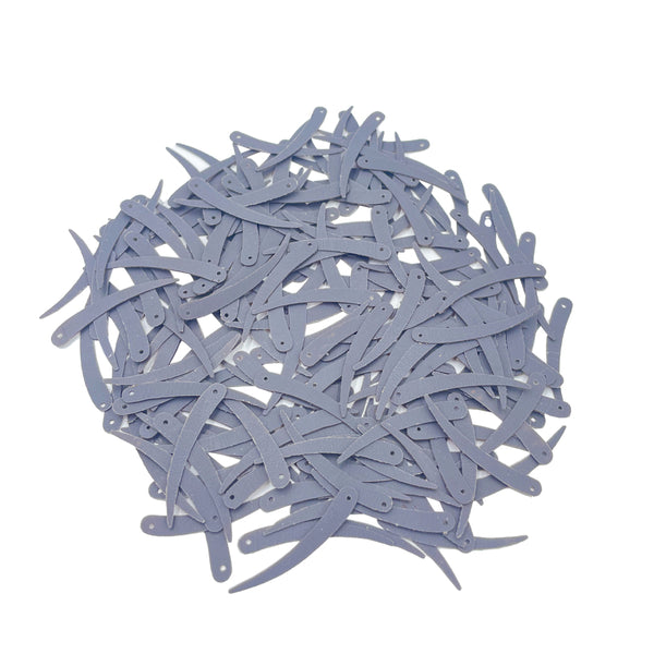 Sword Shape Flat Matte Sequins 34x5mm, 100 Grams - Plum Kitten