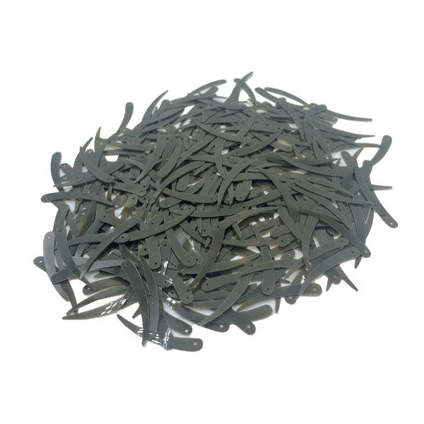 Sword Shape Flat Opaque Sequins 34x5mm, 100 Grams - Mehandi green