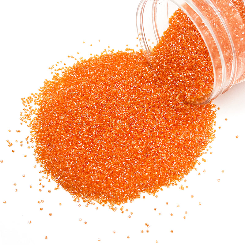 Miyuki Microcut Glass Beads Luster 1mm, Orange