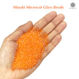 Miyuki Microcut Glass Beads Luster 1mm, Orange