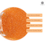Miyuki Microcut Glass Beads Luster 1mm, Orange