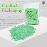 Sword Shape Flat Opaque Sequins 34x5mm, 100 Grams - Pastel Green