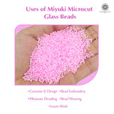 Miyuki Microcut Glass Beads Luster 1mm, Beby Pink