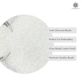 Miyuki Microcut Glass Beads Luster 1mm, White