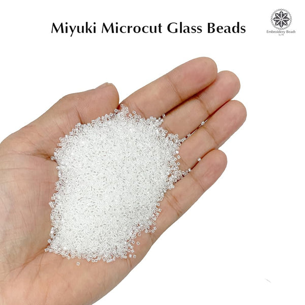 Miyuki Microcut Glass Beads Luster 1mm, White