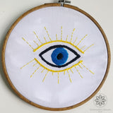 DIY Embroidery Kit Combo of Evil Eye / House / Unicorn Face