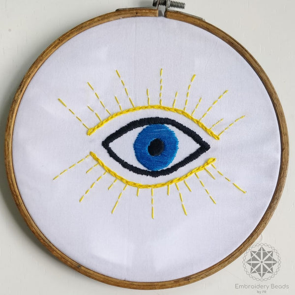 DIY Embroidery Kit Combo of Evil Eye / House / Unicorn Face