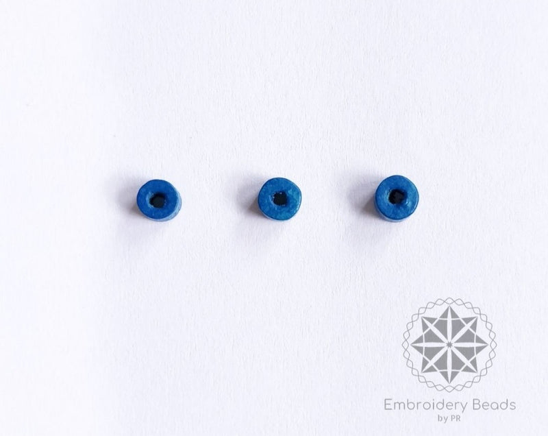 Cylindrical Beads Blue