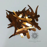 Sword Shape Sequins Brown