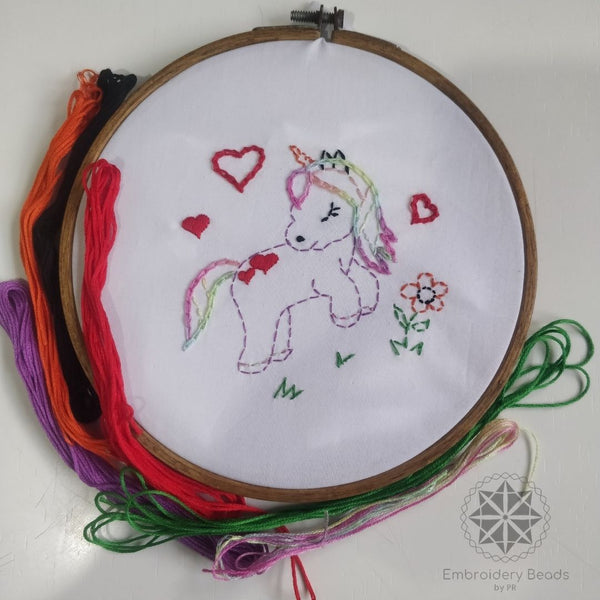DIY Embroidery kit  Combo of Evil Eye / Unicorn / House