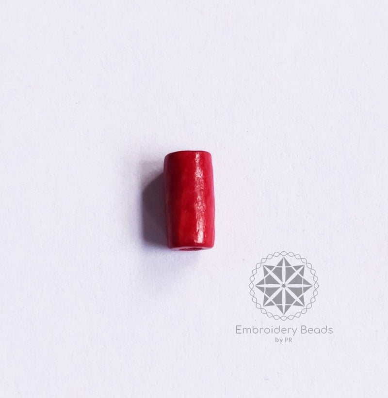 Cylindrical Beads Red 8mm