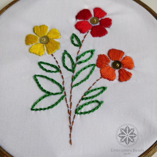 DIY Embroidery Kit  Combo of Flower / House / Unicorn Face