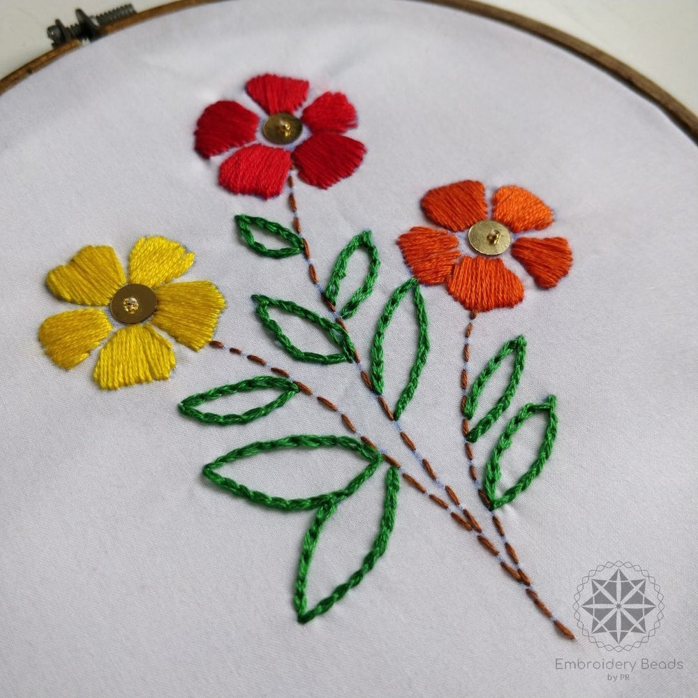 DIY Embroidery kits Flowers – Embroidery Beads