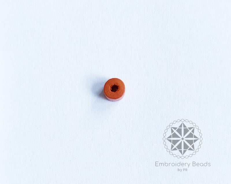 Cylindrical Beads Orange 4mm