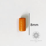 Cylindrical Beads Orange 8mm