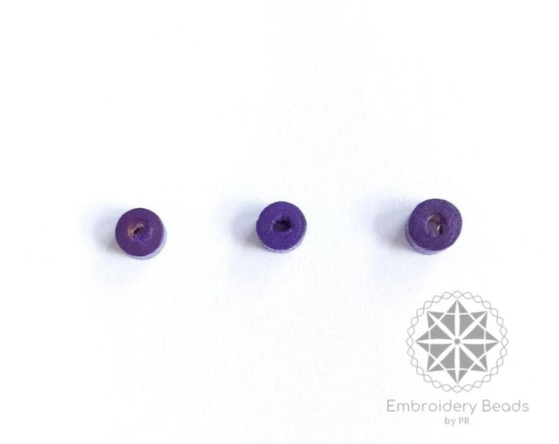 Cylindrical Beads Purple  4mm