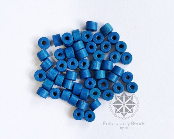 Cylindrical Beads Blue