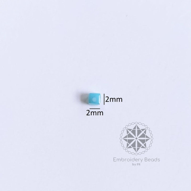 Cube Beads Sky Blue