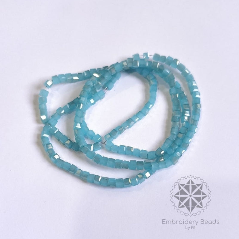 Cube Beads Sky Blue