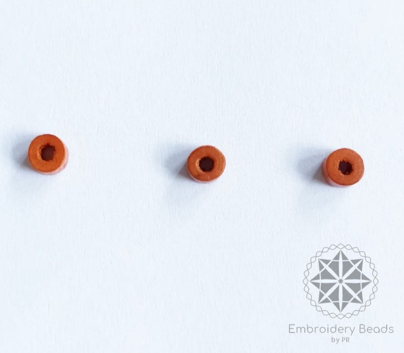 Cylindrical Beads Orange 4mm