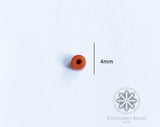 Cylindrical Beads Orange 4mm