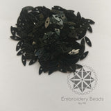 Eye Shape Sequins Black