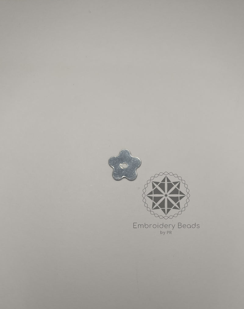 Flower Shape Sequins Silver