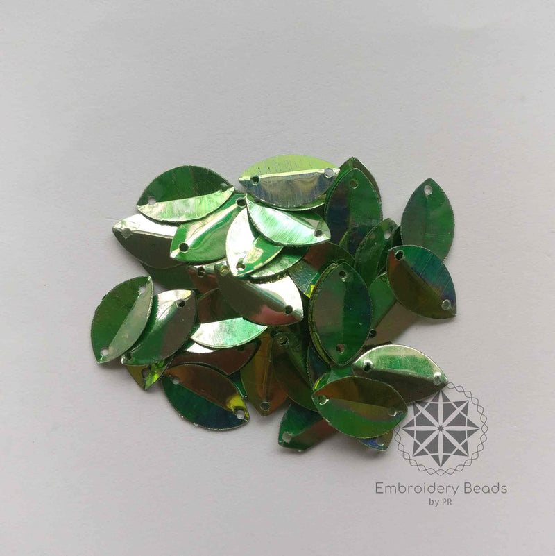 Leaf Shape Sequins Green