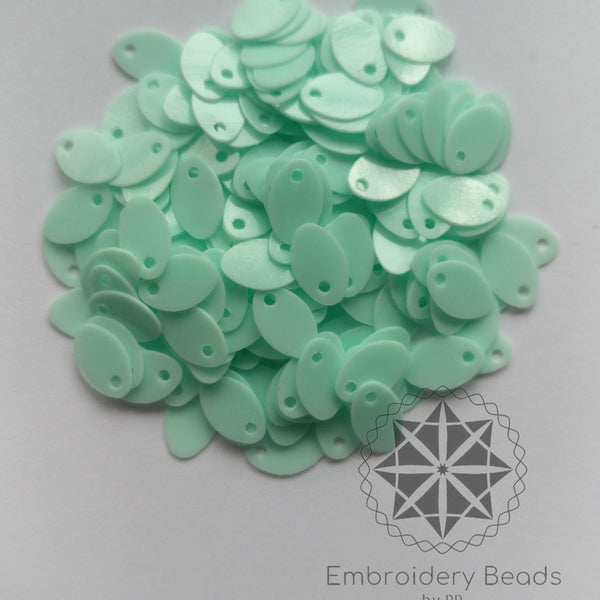 Oval Shape Sequins Mint