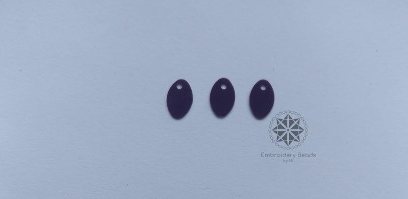 Oval Shape Sequins Purple