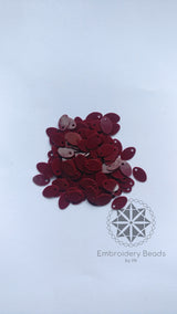 Oval Shape Sequins Maroon