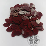 Oval Shape Sequins Maroon