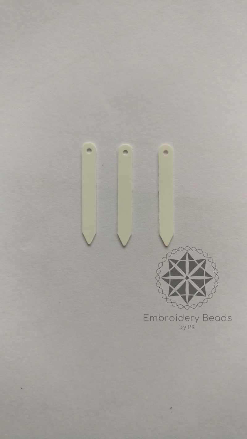 Pointed Arrow Sequins White