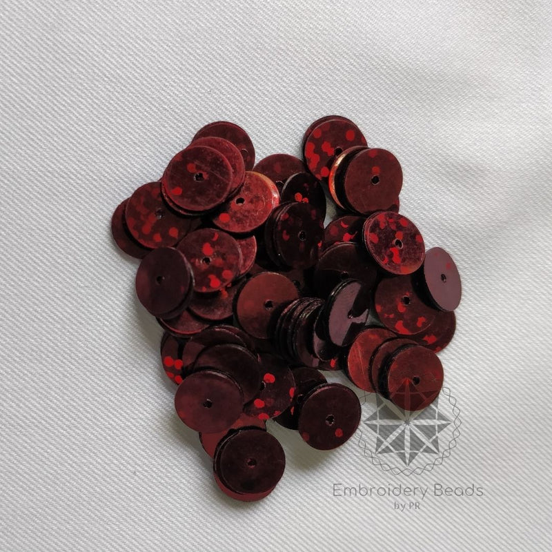 Round Sequins Dark Maroon