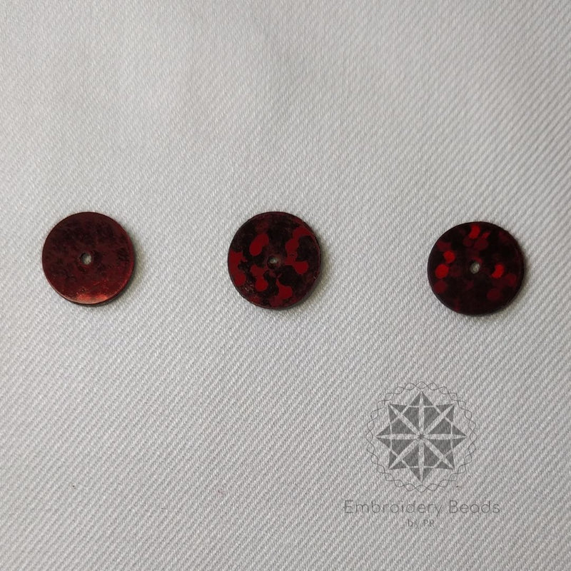 Round Sequins Dark Maroon