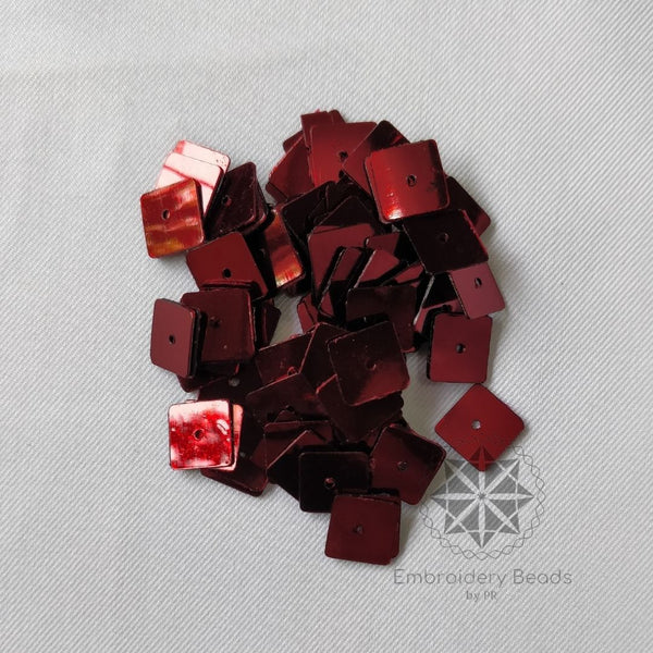 Square Sequins Maroon