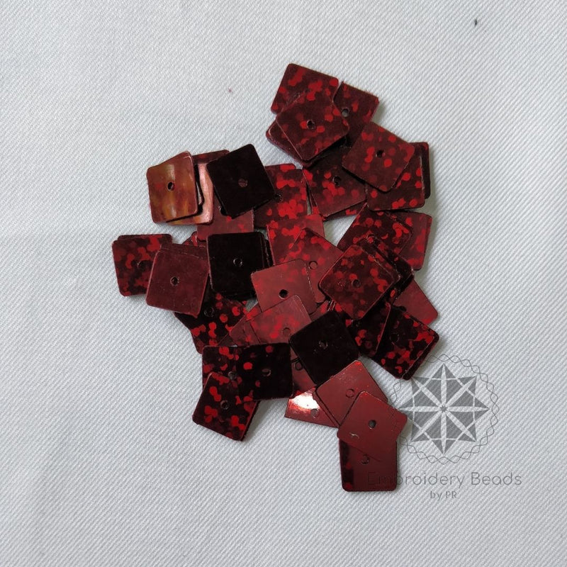Square Sequins Dark Maroon