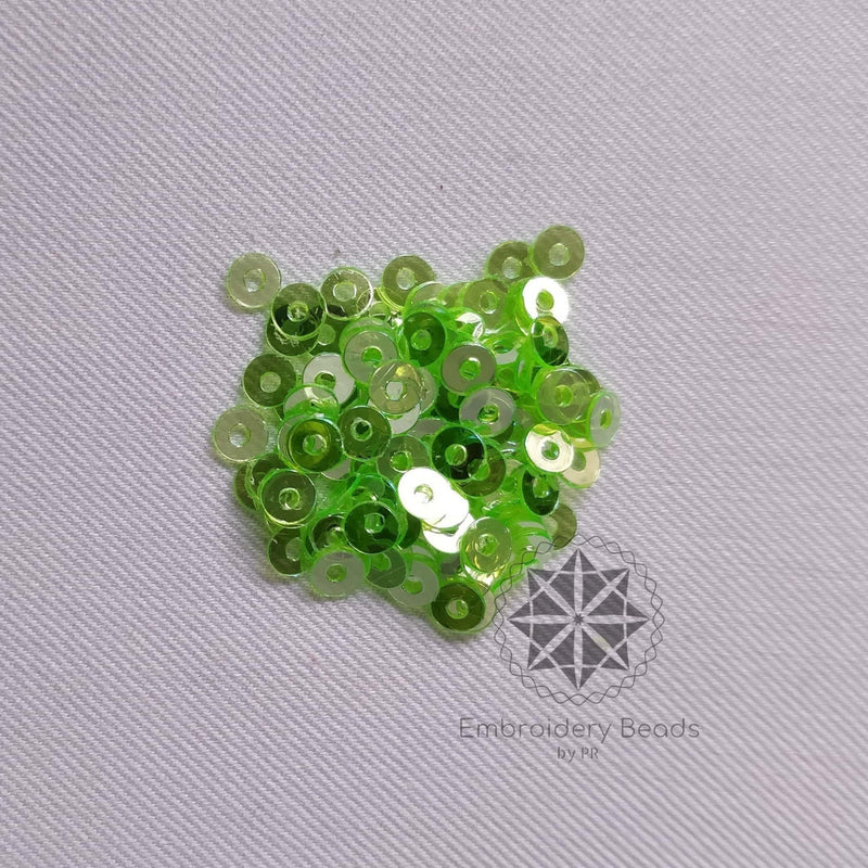 Round Sequins Neon Green