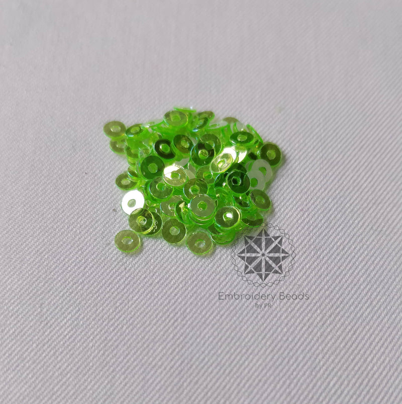 Round Sequins Neon Green