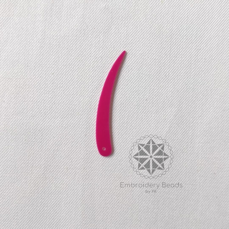 Sword Shape Sequins Hot Pink