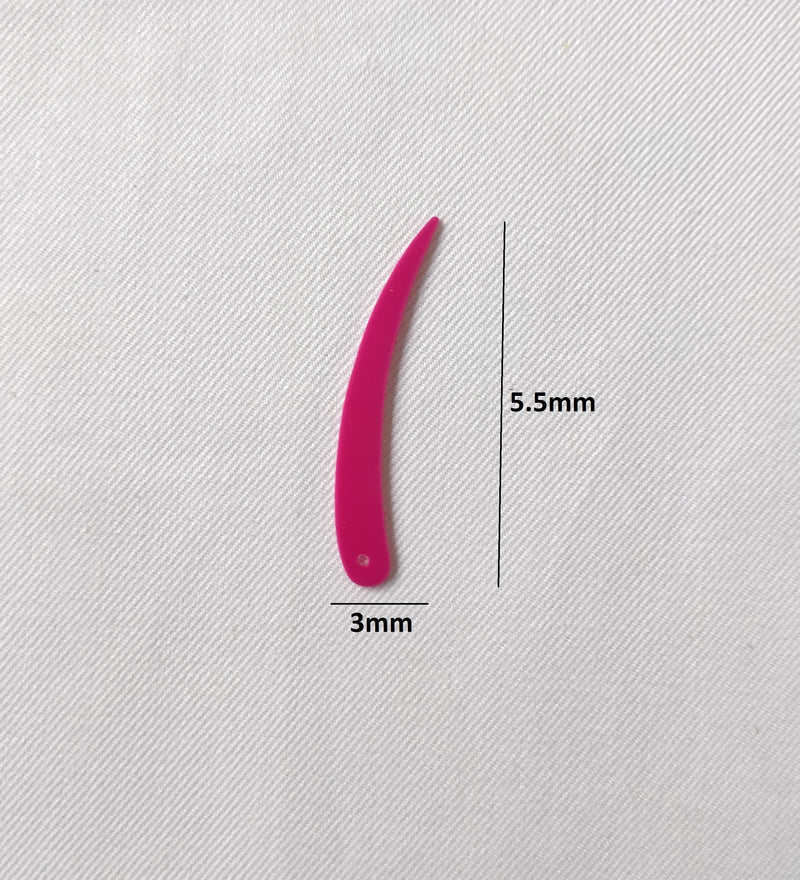 Sword Shape Sequins Hot Pink
