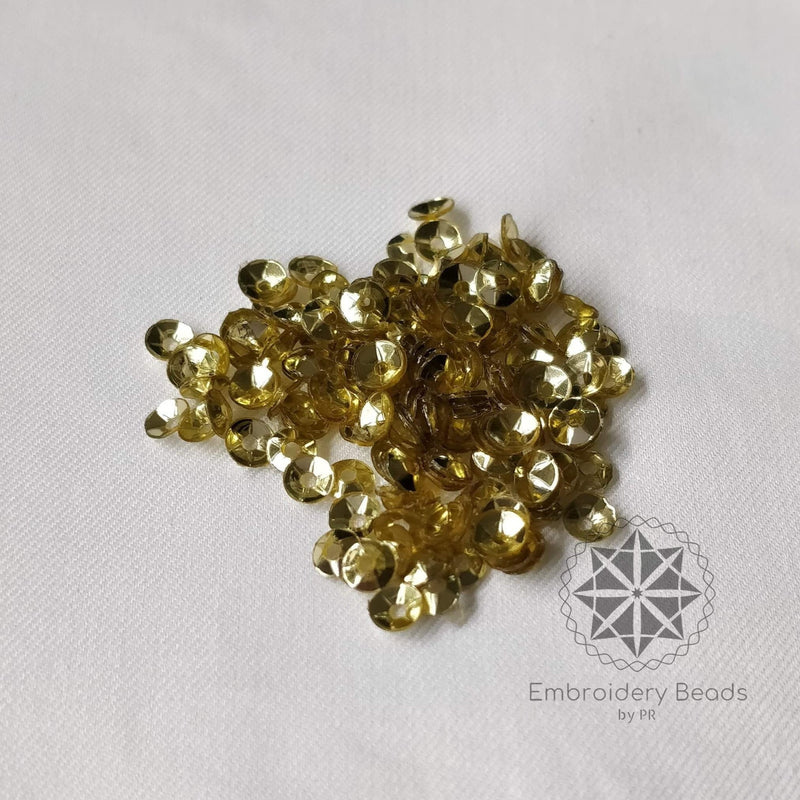 Round Cup Sequins Light Gold